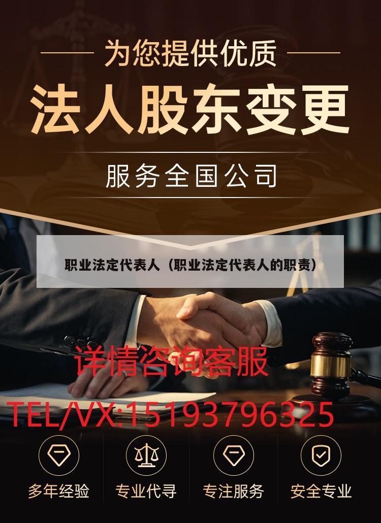 职业法定代表人（职业法定代表人的职责）